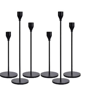 Bougeoir sur pied noir - set